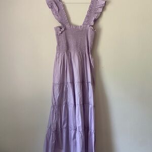 Quince 100% Organic Cotton Smocked Midi Dress